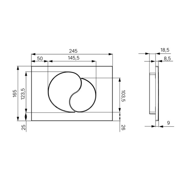Клавиша смыва Iddis Unifix, белая (UNI02MWi77)